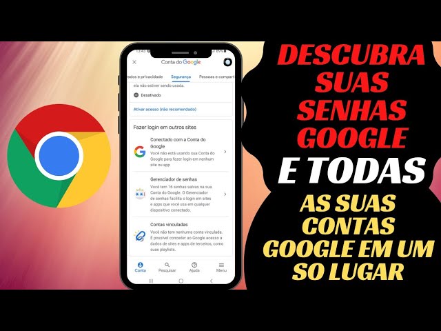 Como descobrir a senha da conta do Google e todas as contas. 