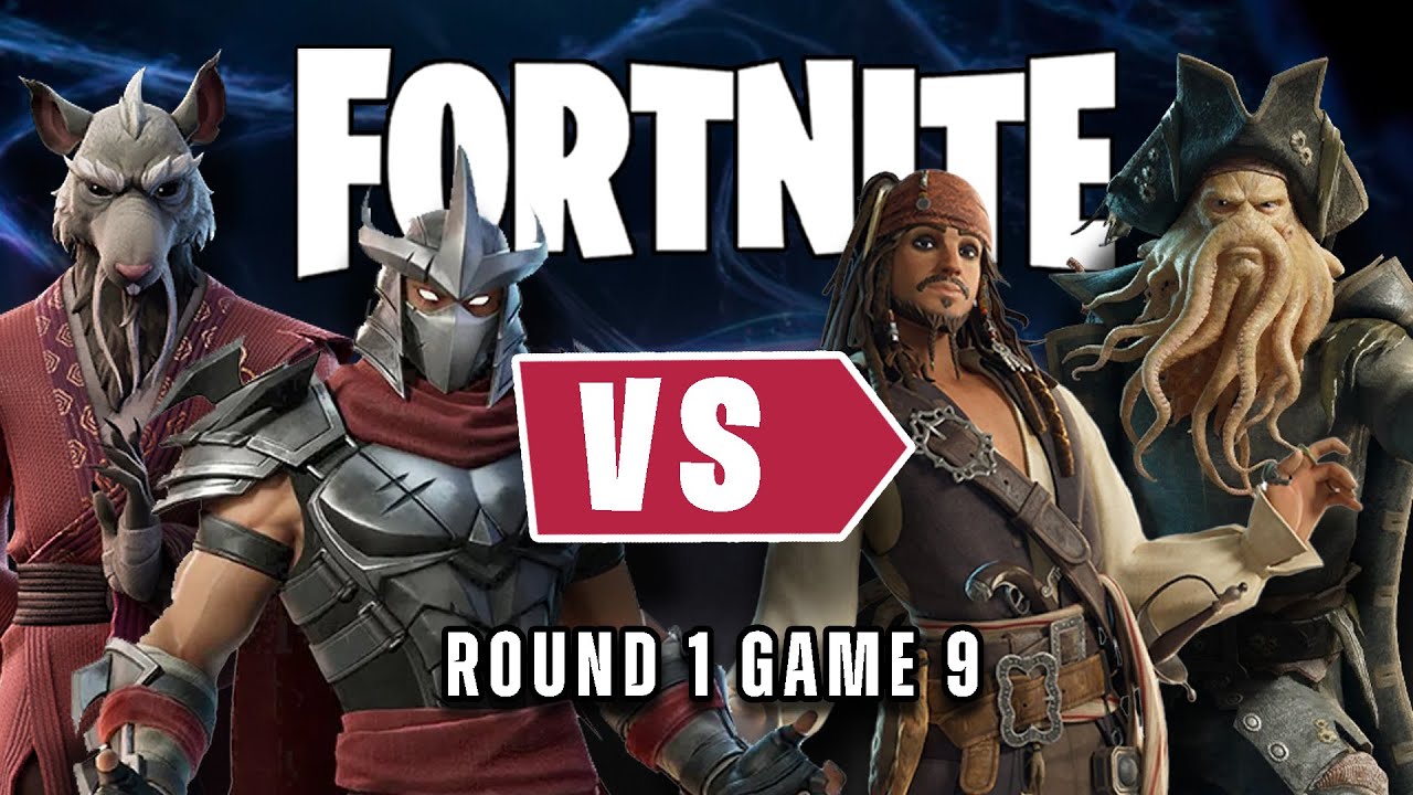 Splinter & Shredder vs Jack Sparrow & Davy Jones in Fortnite | Round 1 ...