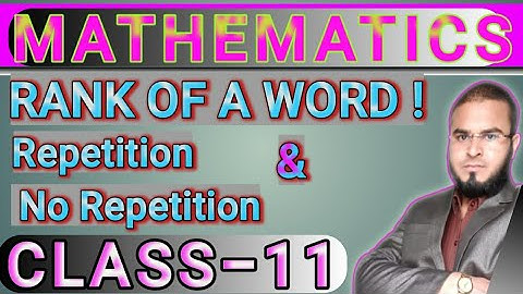 HOW TO FIND RANK OF A WORD IN THE DICTIONARY WITH REPETITION AND NON REPETITION | SHORTCUT | JEE |