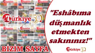 Eshabıma Düşmanlık Etmekten Sakınınız - Dini Makale