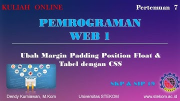 CSS Untuk Margin Padding Position Float dan Tabel di HTML || Kuliah Menyenangkan di Semarang