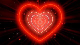 Heart Tunnel Background❤️Red Animation Video | Neon Heart Background Video | Wallpaper Heart