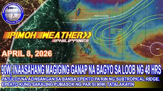 90W, INAASAHANG GANAP NA BAGYO SA LOOB NG 48 ORAS. MAALINSANGANG PANAHON SA BANSA PATULOY