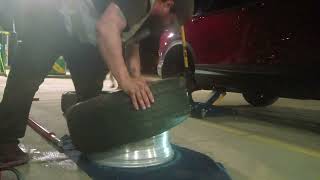 Tire Replacement At Night