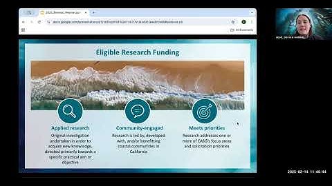 2026 California Sea Grant Biennial Request For Proposals Informational Webinar