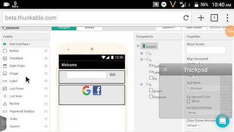 Part2 create your own professional browser app/use android phone/in thunkable.