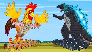 Evolution of Team GODZILLA -SHIN GODZILLA vs GIANT CHICKEN: Who Is The King Of Monsters?