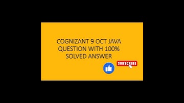 9th Oct Cognizant asked java question and answer 2023#shorts