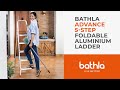 Bathla advance 5step foldable aluminium ladder with surehinge technology
