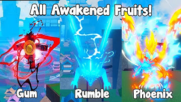 ALL REWORK AWAKENED FRUITS DAMAGE & SHOWCASE in King Legacy Update 9