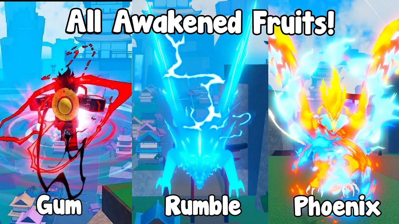 ВСЕ ПЕРЕРАБОТАННЫЕ УРОНЫ И ВИТРИНА ПРОБУЖДЕННЫХ ФРУКТОВ в обновлении King Legacy 9