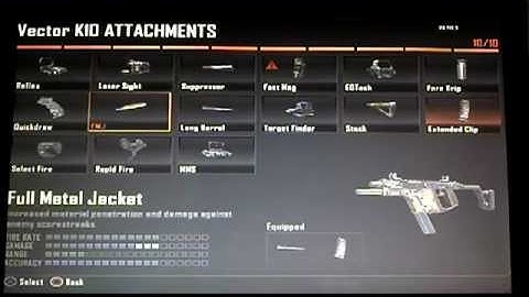 Black Ops 2 : Best class set up for Vector K10