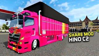 Share Mod Bussid Terbaru Hino 500 C2 Full ANIM || Mod Bussid Terbaru