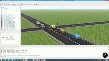 Webots Autonomous cars and traffic lights- City