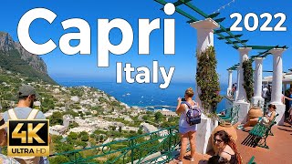 Capri 2022, Italy Walking Tour (4k Ultra HD 60 fps)  With Captions