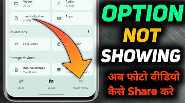 nearby share option not showing problem, fix nearby share option not showing problem