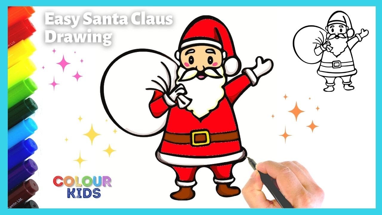 Santa Claus Drawing  How To Draw Santa Claus Step By Step