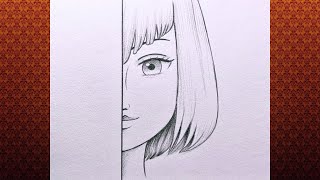 Cómo dibujar una chica Anime / Tutoriales de dibujo a lápiz para principiantes paso a paso