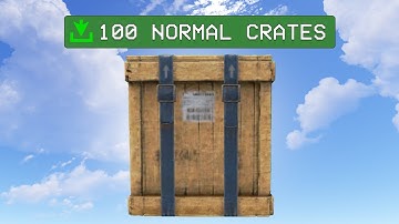 Loot from 100 normal crates in Rust (recycler included)