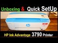 HP Ink Advantage 3790 SetUp, Unboxing & Review !!