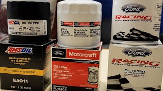 AmsOil  Ford Factory  Ford Racing Oil Filter Dissect / Inspect  Who Has The Best Bang For Buck?!