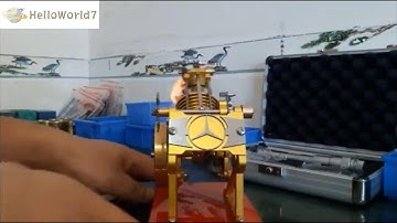 #helloworld7#Flame Flicker Stirling Engine V1-45 Engine Model#stirling engine#tiny engines#unboxing