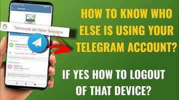 How To See Who Else Is Using Your Telegram Account | See All Active Login In Telegram | English