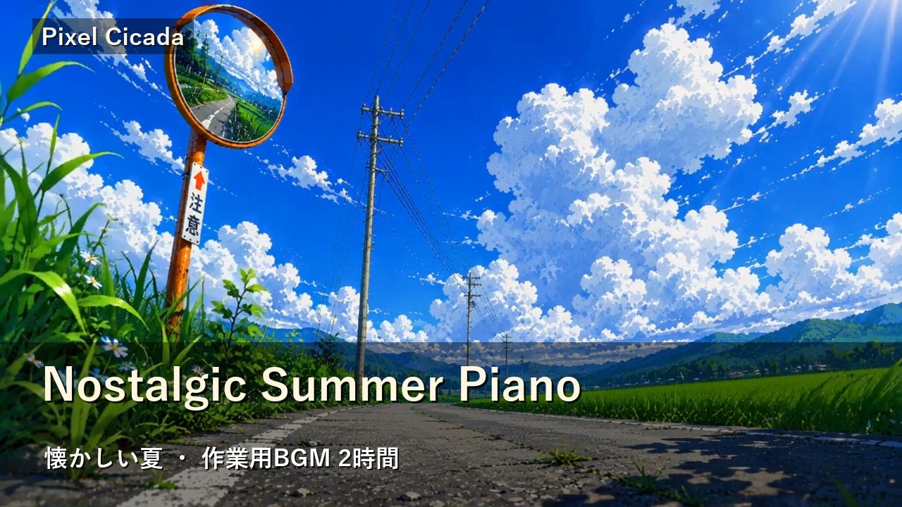 Nostalgic Summer Piano 🌾 relaxing Japanese piano to study/work