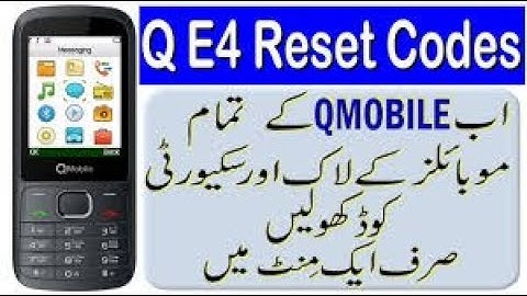 Qmobile e4 code reset