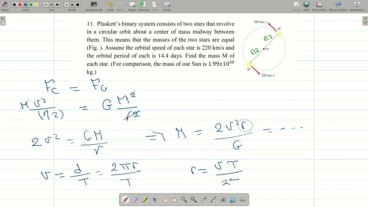 Universal Gravitation Ex11 Plaskett s Binary System Consists Of Two Universal Gravitation Ex11 Plaskett s Binary System Consists Of Two