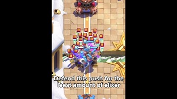 Defend this push for the least elixer #shorts #clashroyale #gaming 