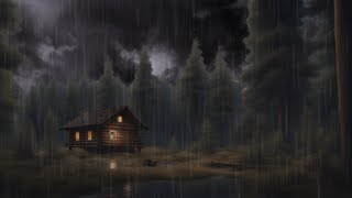 Real Thunderstorm Sounds Atmosphere for Sleeping & Relaxing | Rain , Thunder