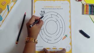 Playgroup Worksheet || Learn Superhero Maze || Help rat to find his way to the carrot