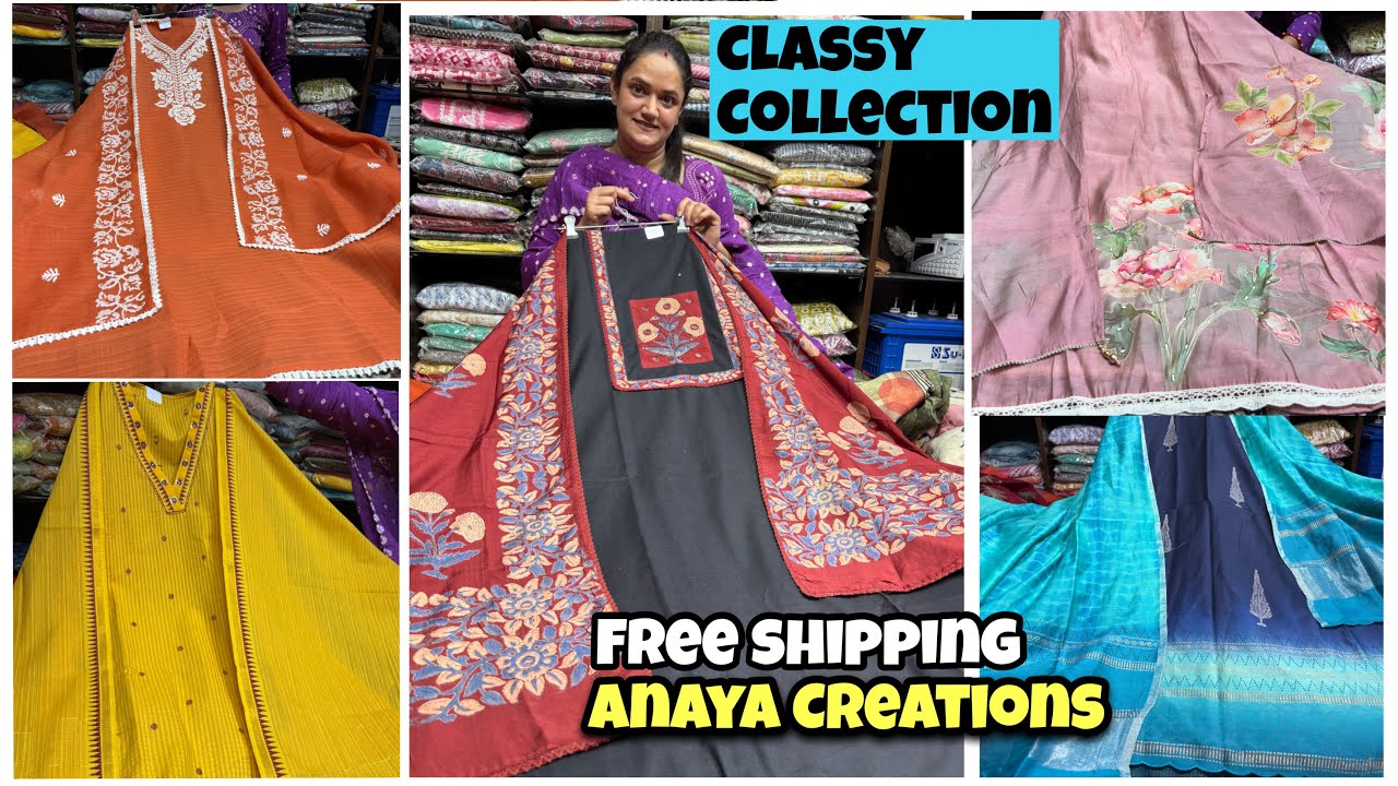 100% Pure Maheshwari, Kota, Chinon with Handwork, Handloom Cotton Suits | Shwetadhiraj