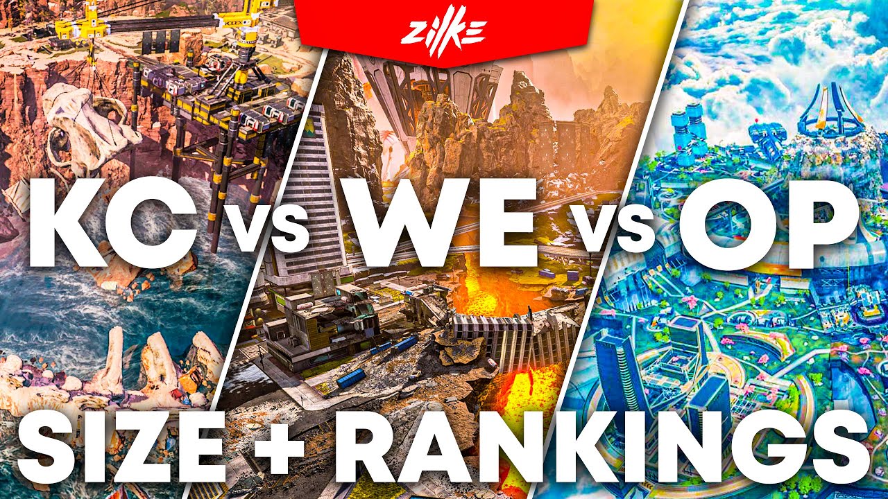 Kings Canyon Vs Worlds Edge Vs Olympus Size Comparison Ranking Apex Legends Season 7 Youtube