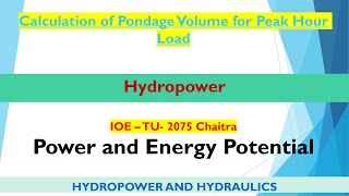 Calculation of Pondage Volume for Peak Hour Load