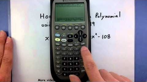 Pre-Calculus Factoring a Polynomial using the TI-89 Calculator