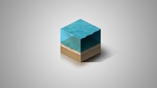 [Photoshop] Isometric Undersea Cube Tutorial