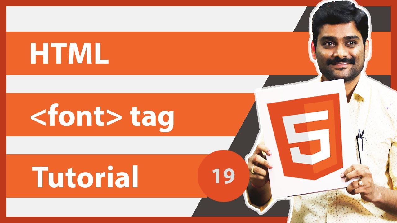 ตัวอักษร html  Update New  HTML Tutorial 19 - HTML font tag tutorial