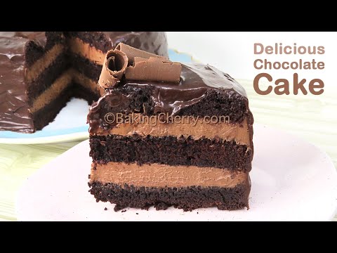 EASY MOIST CHOCOLATE CAKE. 