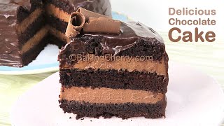 DELICIOUS CHOCOLATE CAKE RECIPE | How to Make a Tasty Layered Cake | Dessert Ideas | Baking Cherry