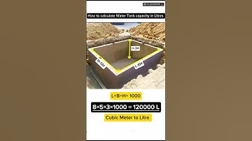 💧Water Tank Capacity in 30 Seconds! | Cubic Meter to Litre Formula 🔧📏 #shorts