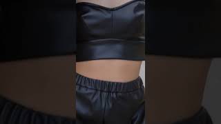 Our Beautiful Model In Our Vegan Leather Maddie Pants. Available At .Antonandmaxine