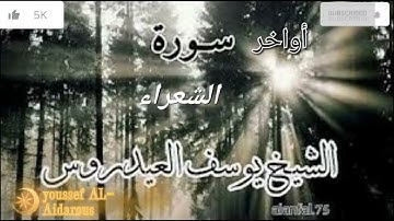 تلاوة رائعة من أواخر {سورة الشعراء}بصوت عذب للقارئ يوسف العيدروس