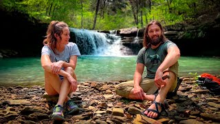 Hiking to a Hidden WATERFALL | OFF GRID Camping