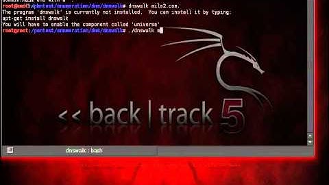 mile2 CPTE BackTrack 5 R2 DNSWALK Demo