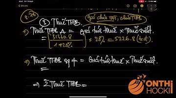 TCDN1 - Chữa dạng bài tính DT, CP, LN (chương 3) - HVNH || TT OTHK