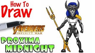 How to Draw Proxima Midnight | Avengers Infinity War