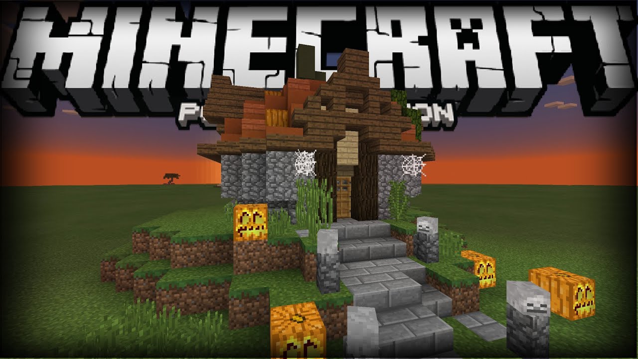  HALLOWEEN  PUMPKIN HOUSE 2 Speed Build  Minecraft  PE 