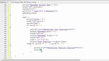 Program Bahasa C Rumus Bangun Datar dan Bangun Ruang - Kelompok 3